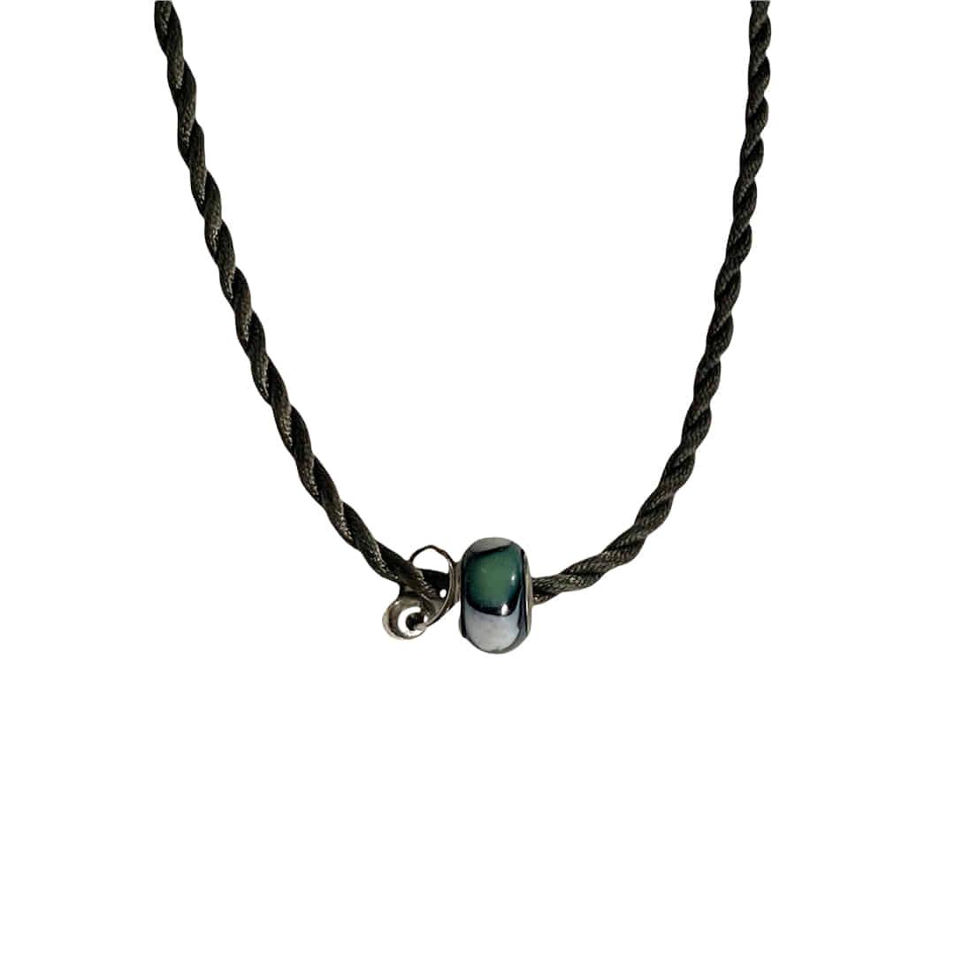 khaki rope pendent necklace