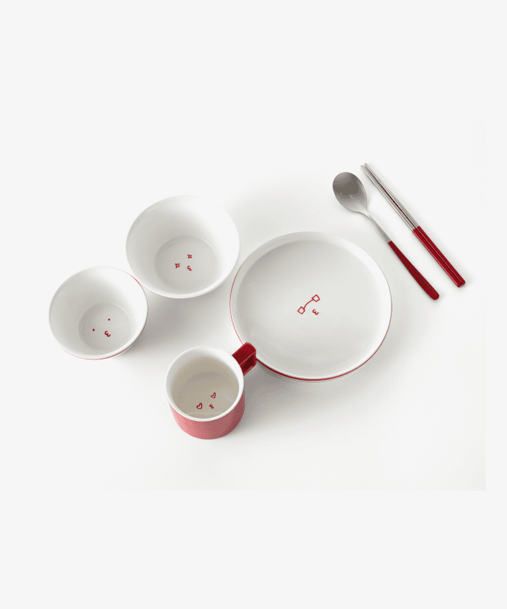 [WOOZI] PPYOPPYOTICON Rice Bowl Set