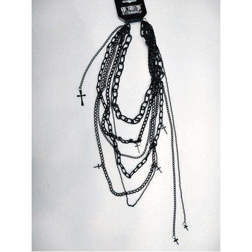 [포이즌인더스트리 by. INNOCENT CLOTHING] 이노센트클로딩 십자가체인 고스 목걸이