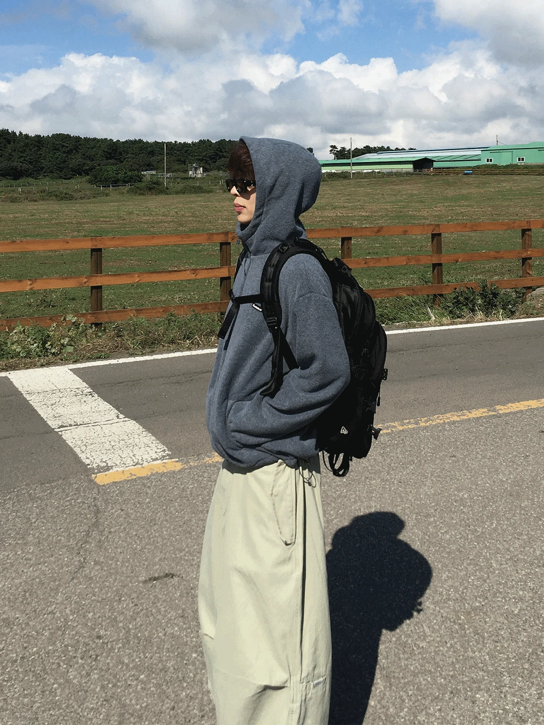 (안감 퍼) WS 볼 베이직 후드 플리스 점퍼