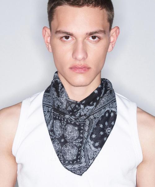 페이즐리 보이 스카프 / BLACK