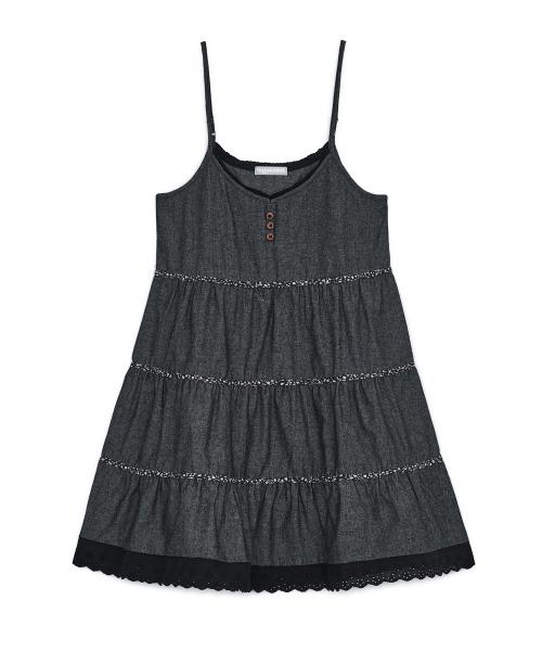 티어드 모리 슬리브리스 (데님)