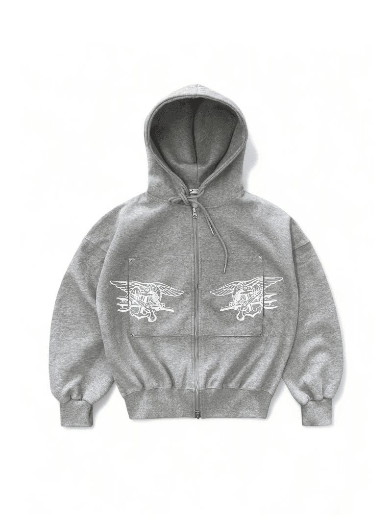 [TEAM USE] Navy Seals sweat crop jacket (2 color) [6차 프리오더 -7%]