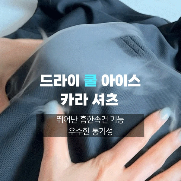[1+1+1][남녀공용] 드라이 쿨 카라 셔츠