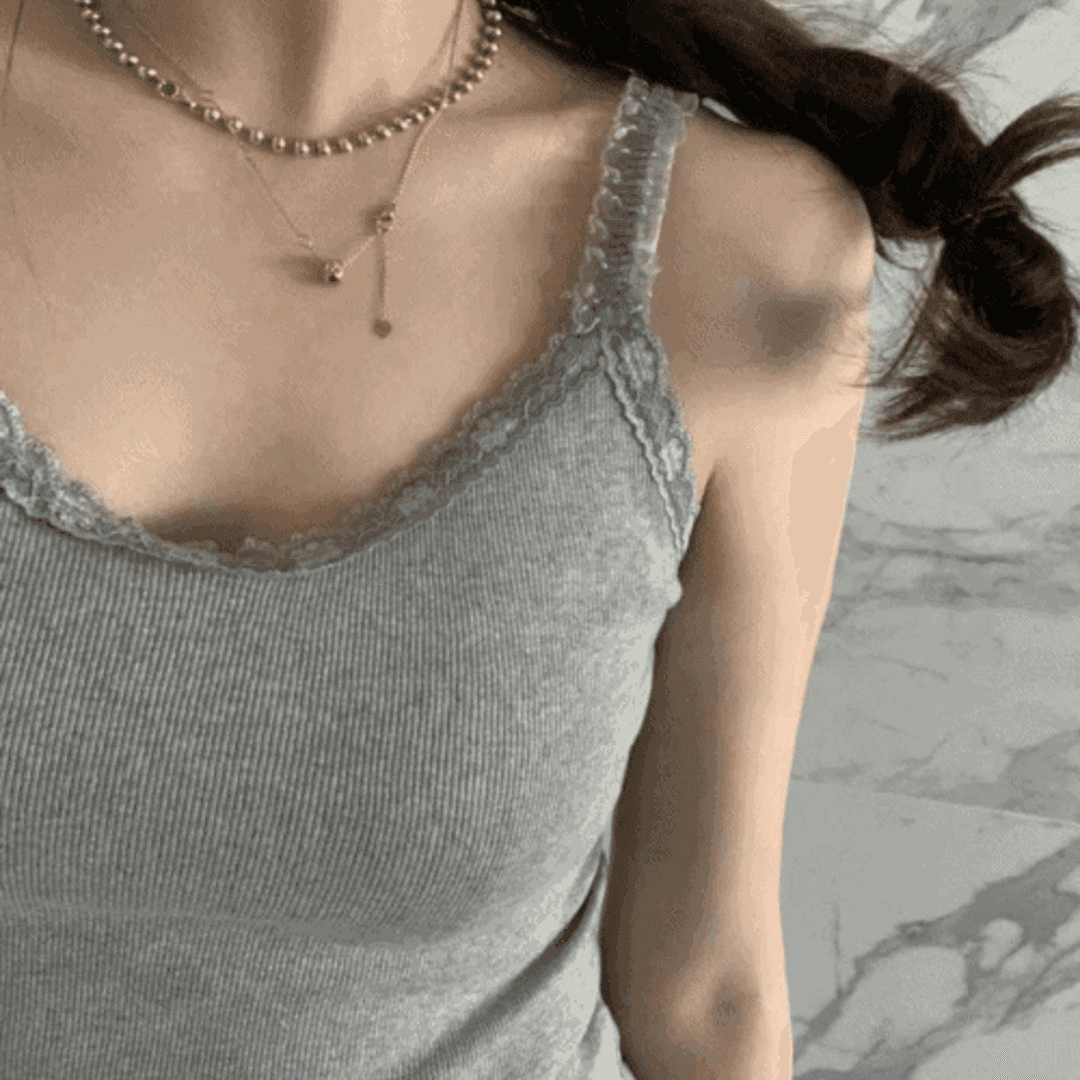 런던플랏 [당일] 프영띵 레이스끈나시 뷔스티에탑 여성여름조끼 레이스조끼