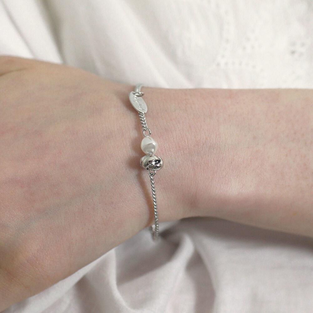 BF052 Pearl Layered Simple Ball Bracelet