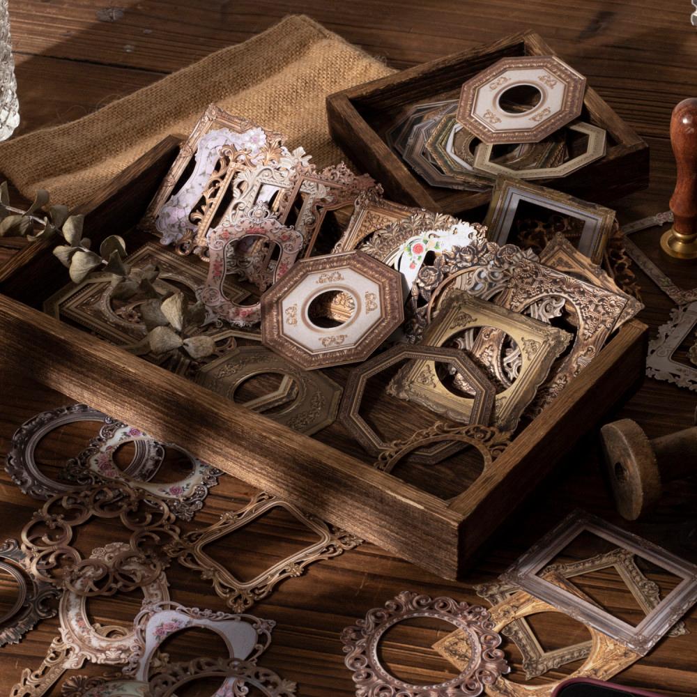 빈티지 다꾸 스티커 프레임 테두리 앤틱 감성 액자 레트로 메탈