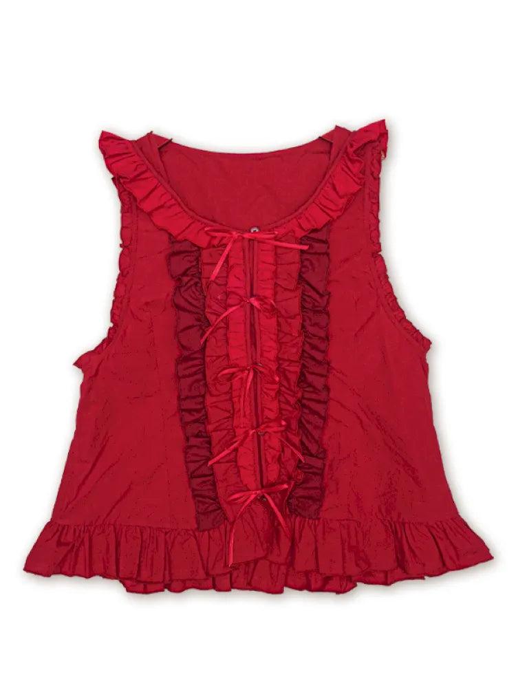 Embroidered Floral Headpiece Vest【s0000013934】