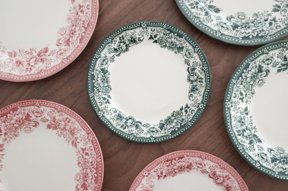 클레이탄 플라워 플레이트다이아나로즈 홈파티 브런치 오벌 빈티지 스테이크 접시 모먼트스푼