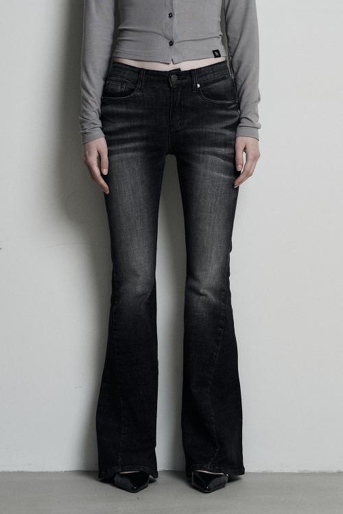 CAT WASHING DENIM PANTS BLACK