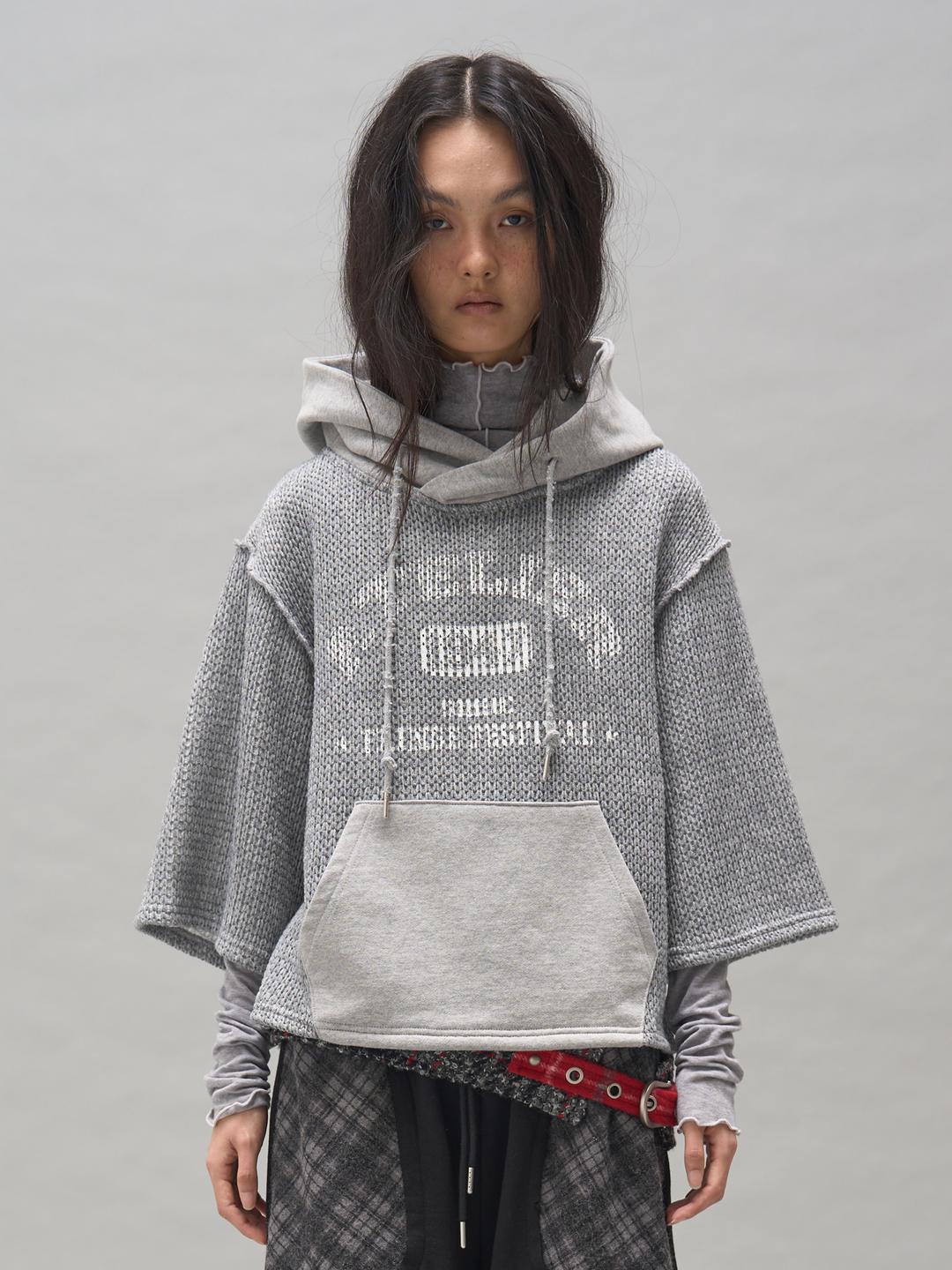 ATELIER KNITTED HOODIE_M.GREY
