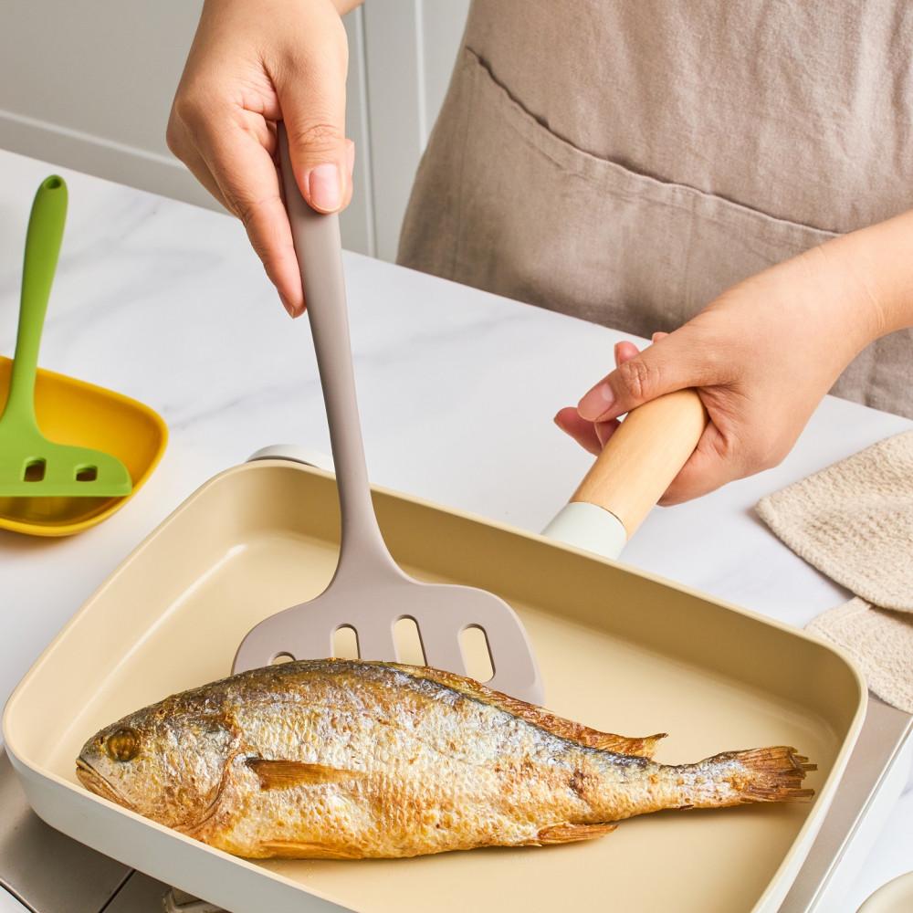 실리팟 국내생산 실리콘 프리미엄 와이드 뒤지게 뒤집게 조리도구