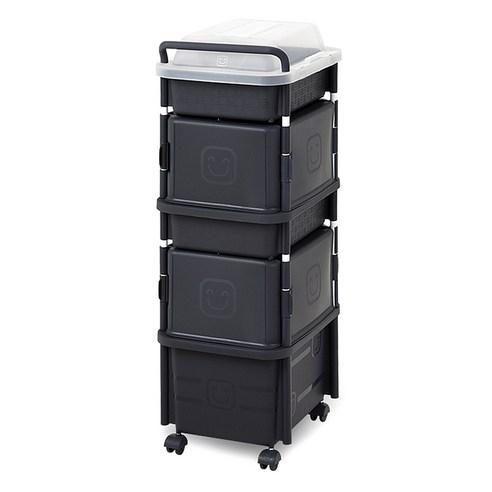 리빙스마일 모던 이동식 정리함 혼합 3단, 다크그레이, 혼합3단(330 x..., 1개 - 장난감정리함 | 쿠팡