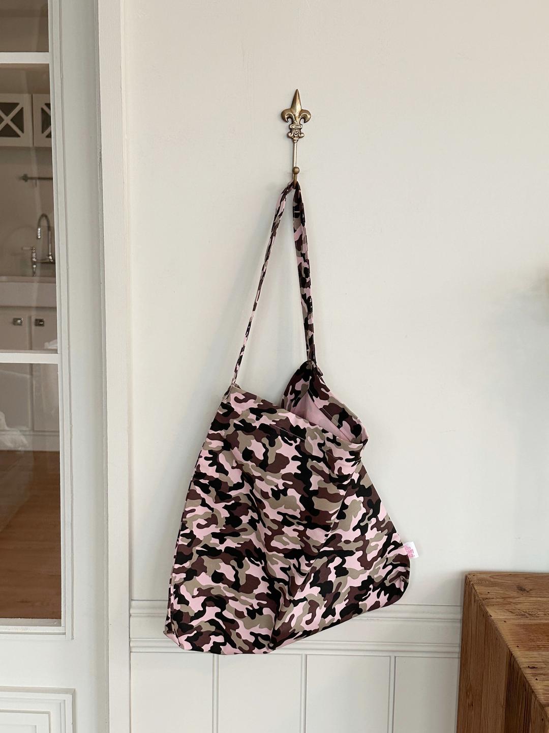 pink camouflage eco bag