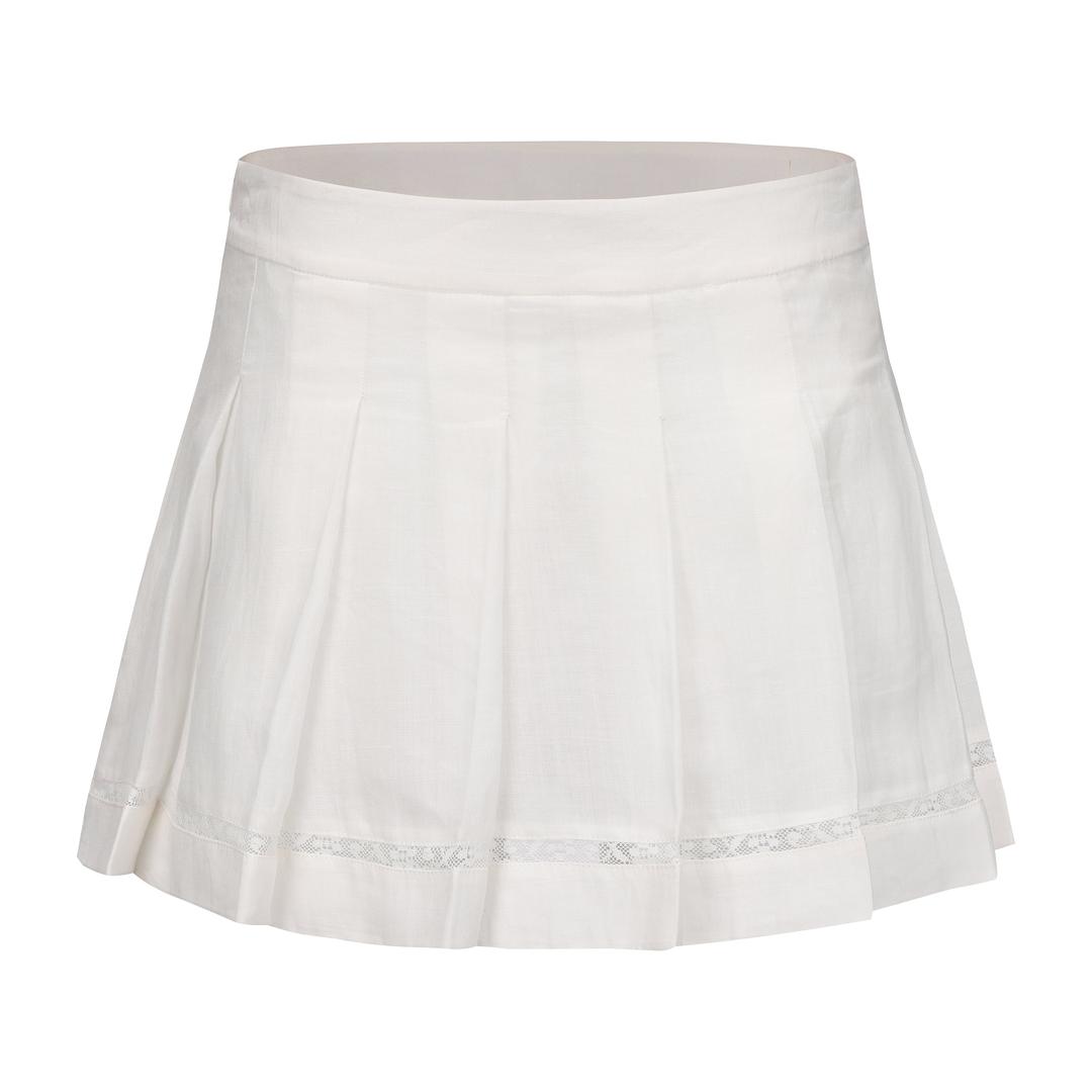 WHITE INNOCENCE PLEATED SKIRT
