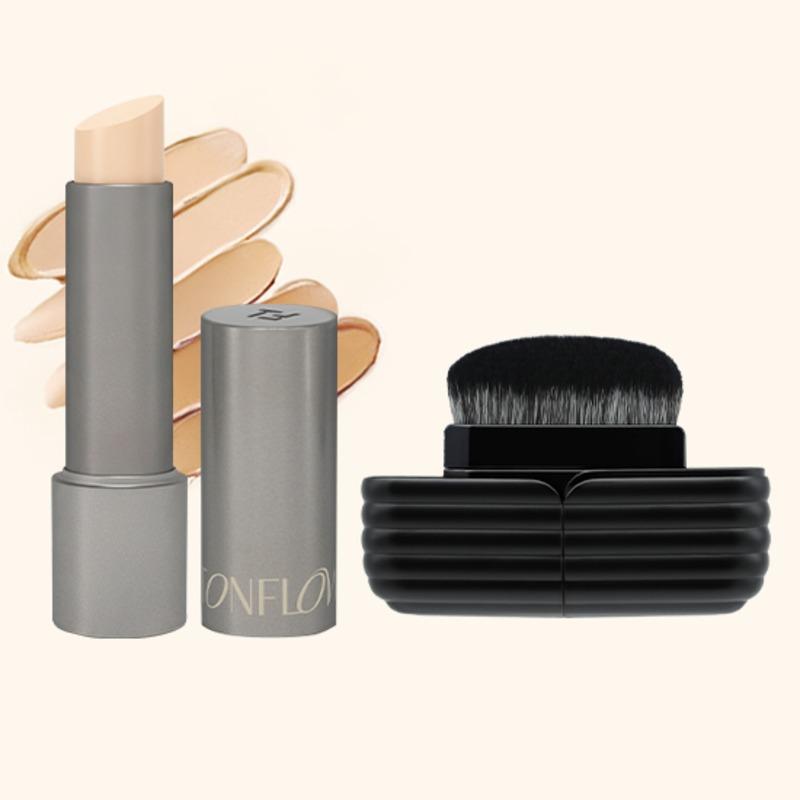 [와이레스] 스무스 컨실 커버리지 스틱 파운데이션 + 러니캣 브러쉬 세트