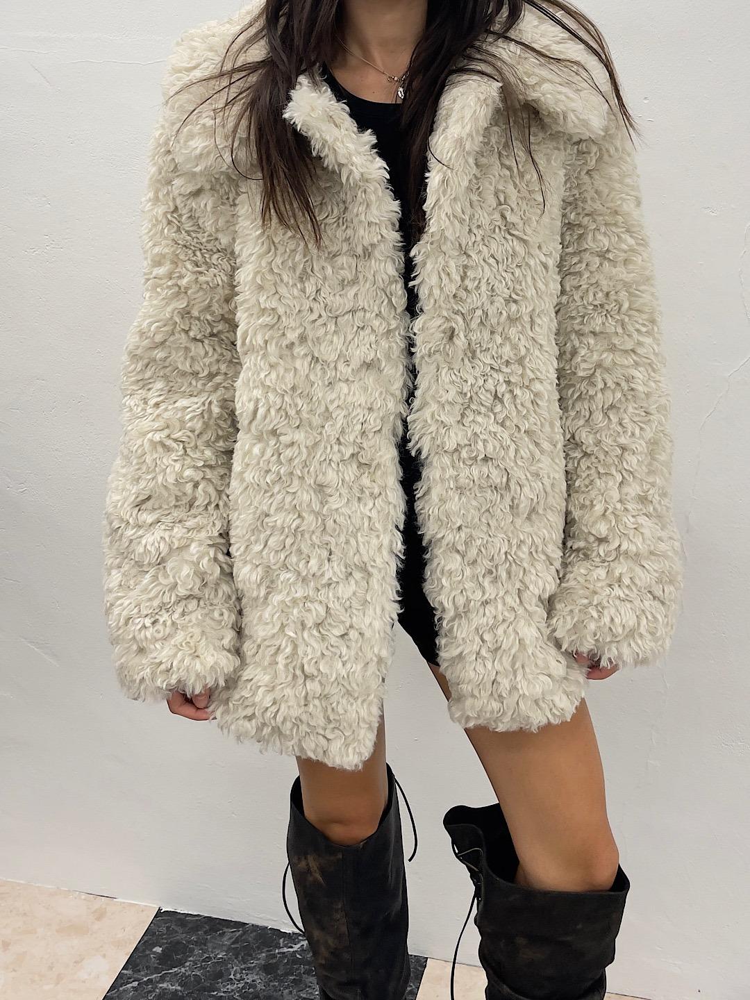 Puffy fur coat
