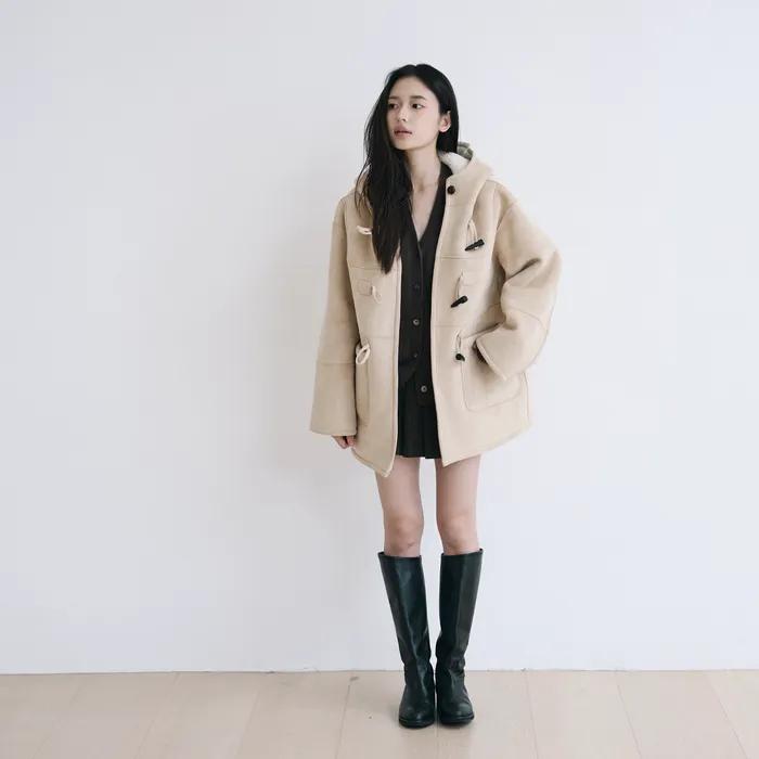 [2nd reorder] Teddy hoody mustang