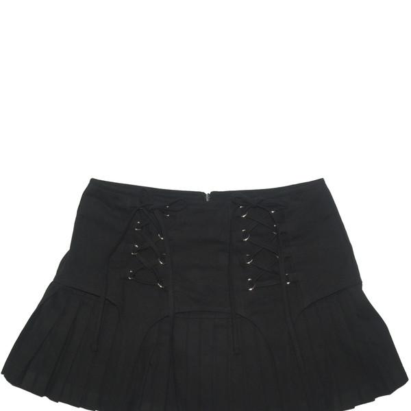 Corset Pleated Low Skirt Black