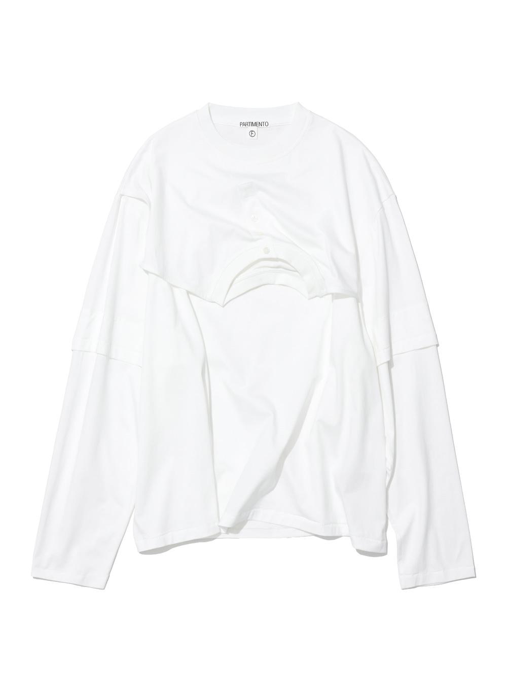 [WOMEN] DECONSTRUCTED LAYERED TEE_WHITE
