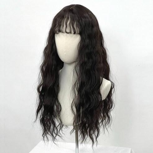 히피펌 통 가발 자연스러운 블랙 브라운 오렌지 금발 베이지 초코 전체 물결 펌 웨이브 내추럴 여성 여자 긴 머리 헤어 코스프레 촬영 일상, 내추럴 브라운, 1개 - 가발/붙임머리 | 쿠팡