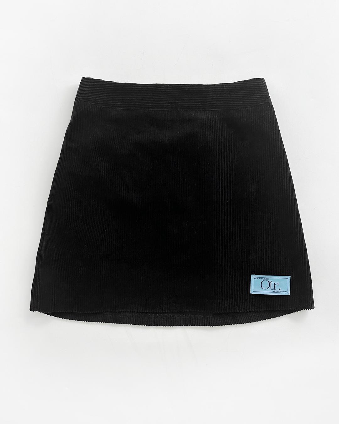[프리오더] BLACK CORDUROY SKIRT