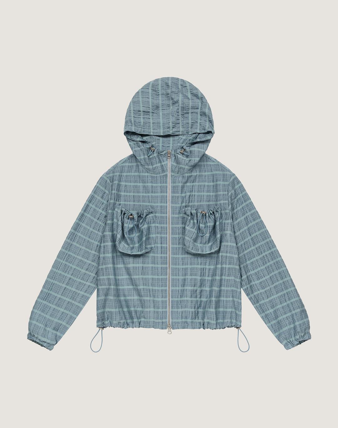 String Pocket Hoodie Jacket (Sky Blue)