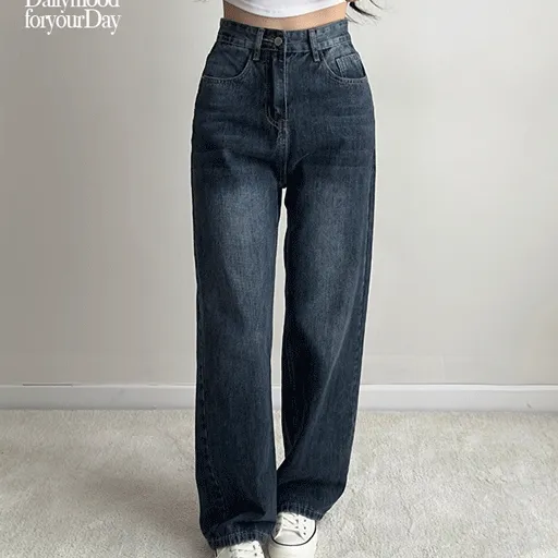 [신상/숏,롱기장/인생핏] 빈티지 진청 연청 블리치 워싱 하이웨스트 데님팬츠 와이드팬츠 봄데님 여름데님 청바지