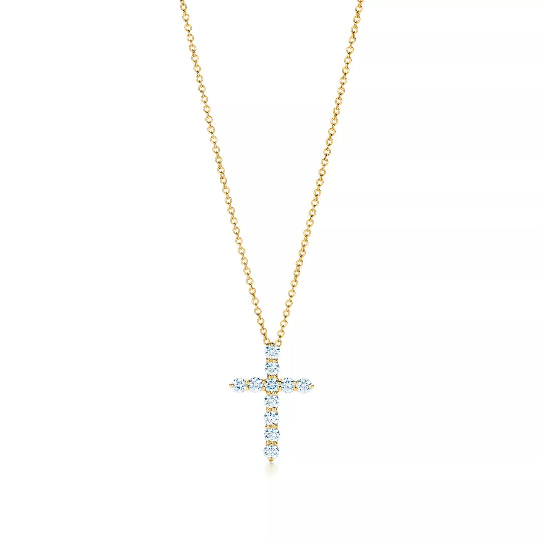 크로스 펜던트 18K 옐로우 골드 | Tiffany & Co.