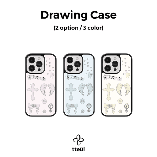 [글라스 범퍼] 드로잉 케이스 (2 option / 3 color)