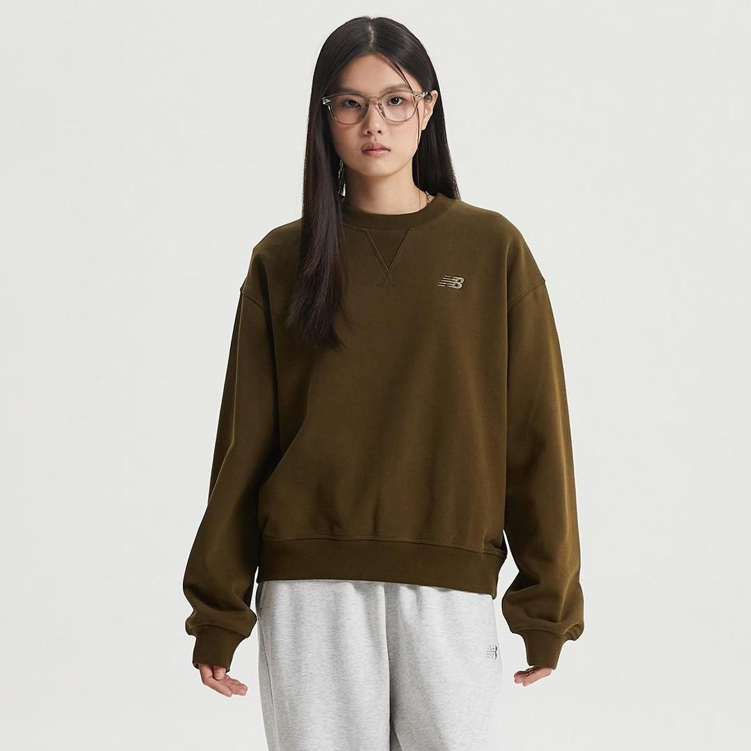 여성 프리미엄 에센셜 스몰로고 맨투맨 (OVER FIT) NBNCF4V912