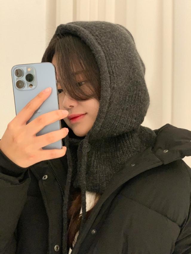 넉넉한 니트 바라클라바 방한모 겨울 모자 페이커 후드 3color