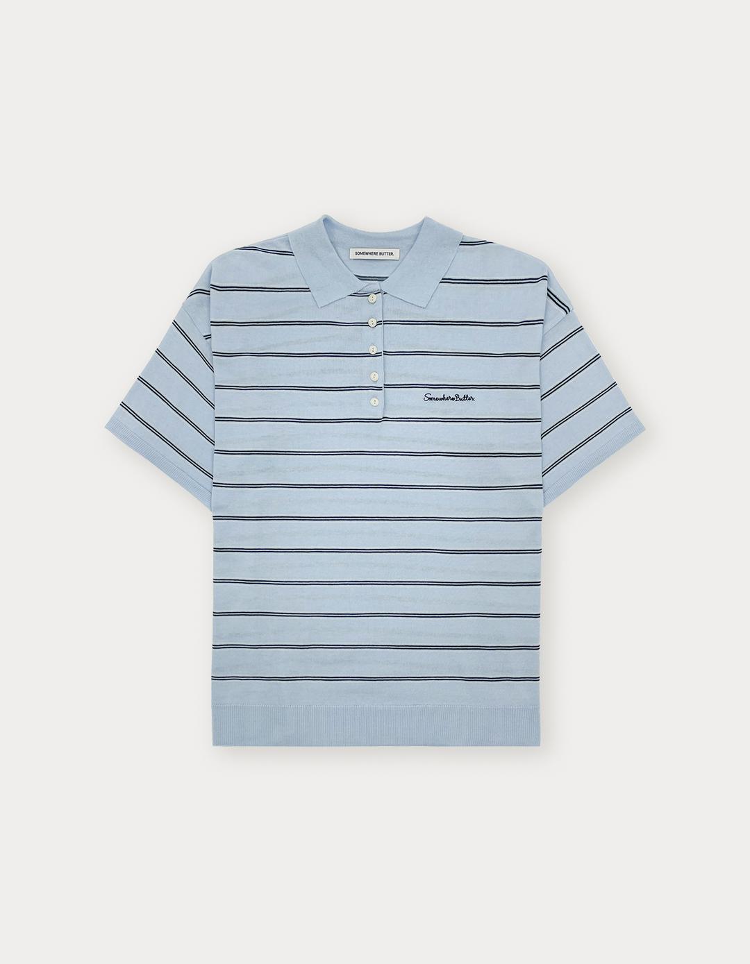 5th / Champ Stripe Knit - Light Blue