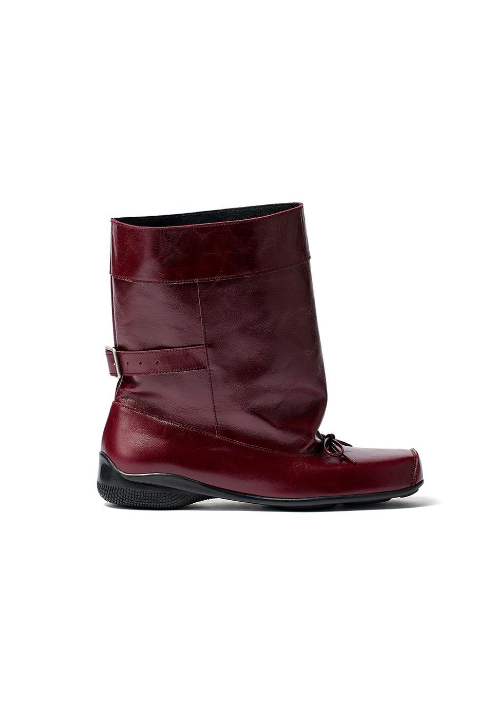 BALLET SLOUCHY SHORT BOOTS, BURGUNDY