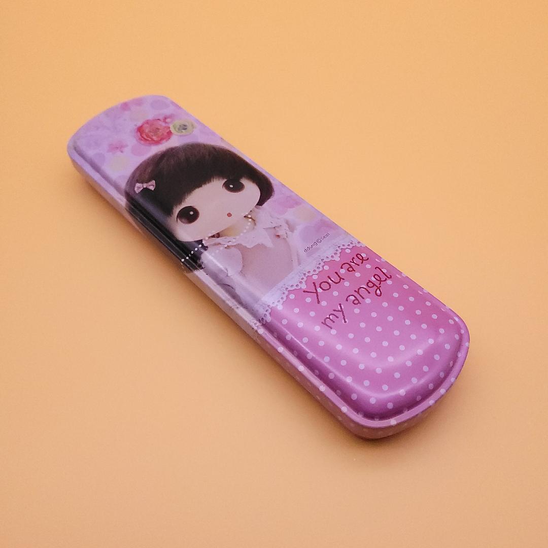 철재필통 고전완구 고전문구 바른손 에버그린 꼬마또래 떠버기 슬림필통