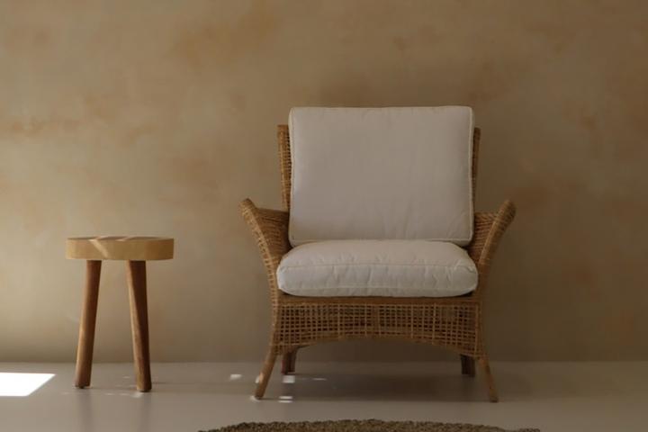 Peel 패브릭 라탄 1인용 소파