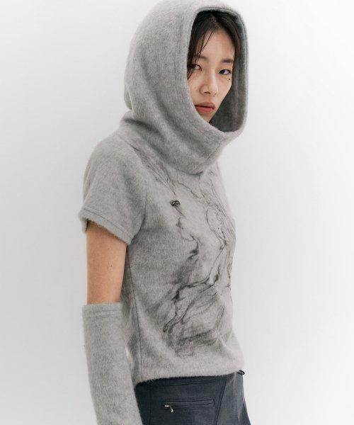 퍼리 후드 셋업(그레이)