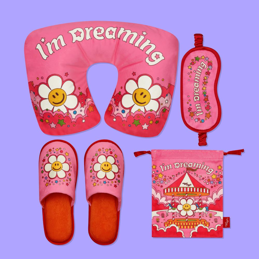 [위글위글] 기내용 휴대용 목베개 트래블 SET - I'm Dreaming