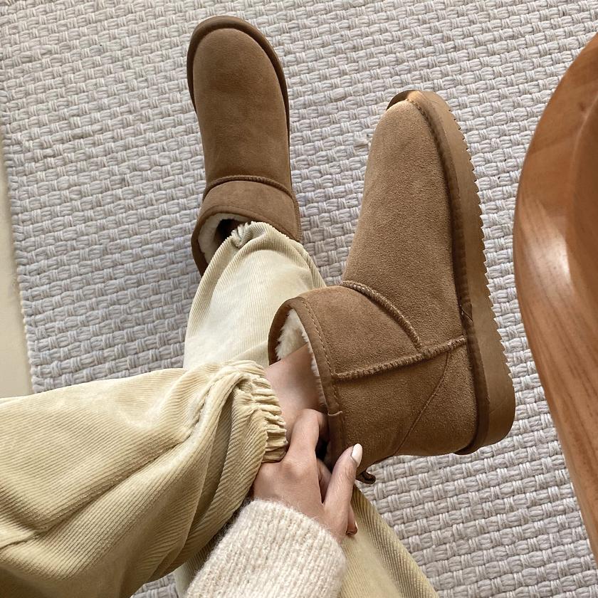 젠리 천연가죽 털안감 양털 부츠 (3cm)