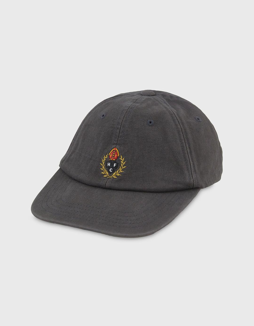CREST WASHED 6 PANEL CAP / Charcoal