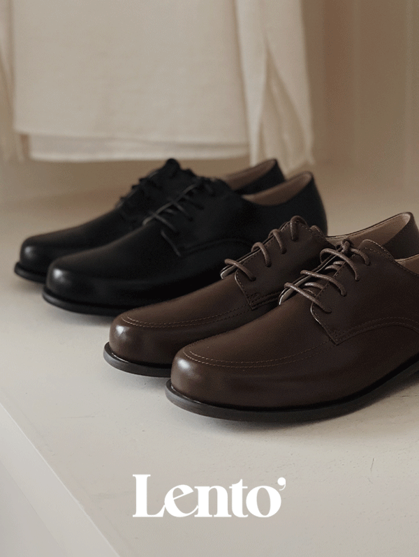 슬로우앤드 [오늘출발🚚] #LENTO. Classic Derby Shoes (더비슈즈,옥스포드화) - 2 color