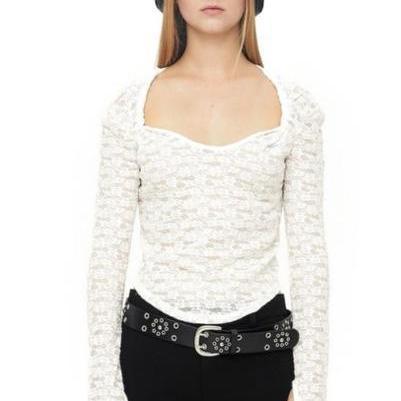 세릭 레이스탑 cerric lace shoulder shirring