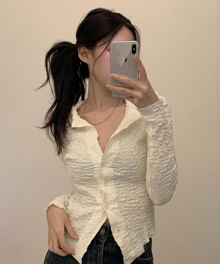 모디 플리츠 셔츠