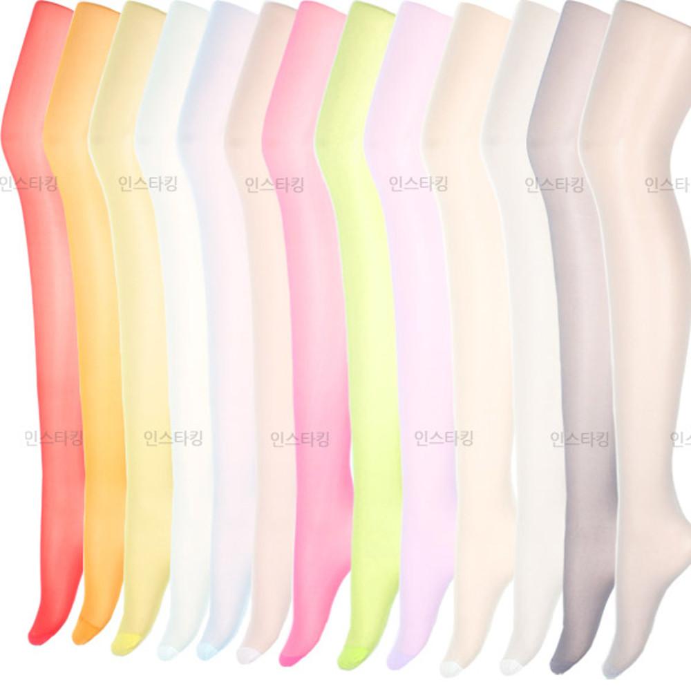 인스타킹 20D 컬러 비비드 고탄력 누드 팬티스타킹 골프 압박스타킹