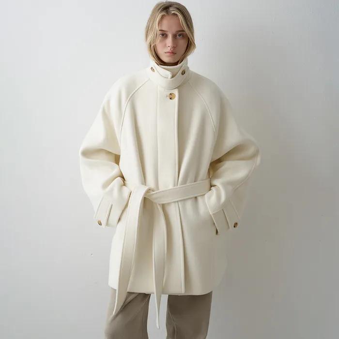 [일부옵션 3차 12/10예약배송] 캐시미어 벨티드 하프 코트_ivory