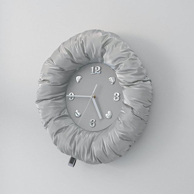 Souffle Clock_2color 수플레무소음벽시계(건전지포함)