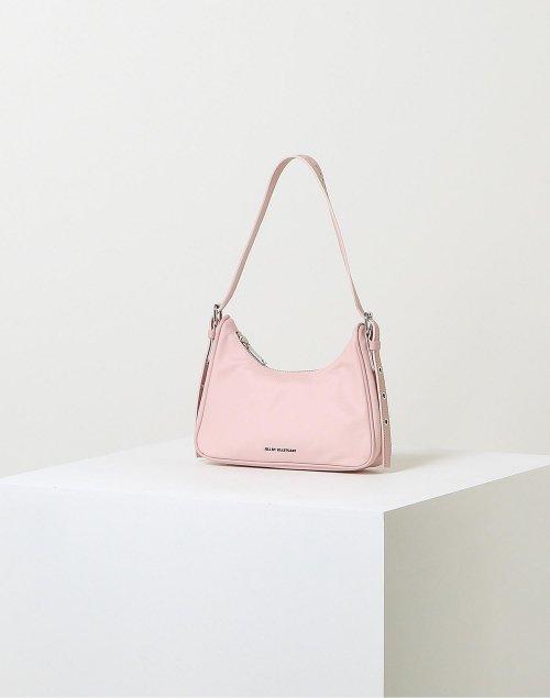 [레브] 핑크 로고프린트 나일론 미니 숄더백 JLBA2E973P2