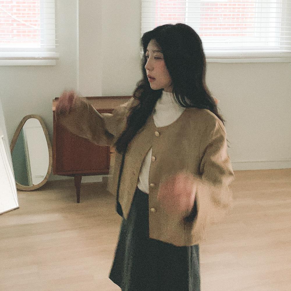 핀구 크롭 스웨이드 자켓