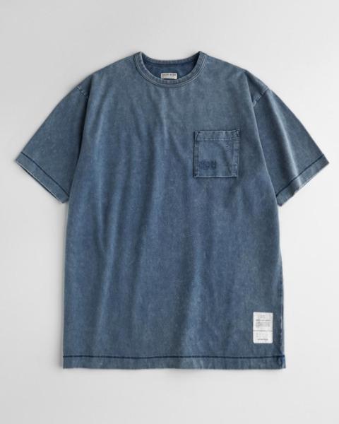 [BEHEAVYER] DISTRESSED MIL T-SHIRTS (FADED BLUE)