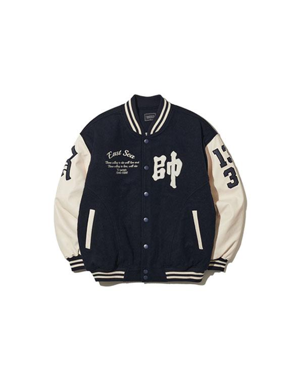 울 바시티 자켓(네이비)